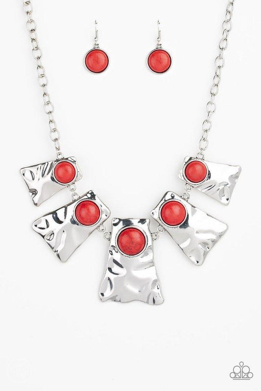 Paparazzi Necklace ~ Cougar - Red