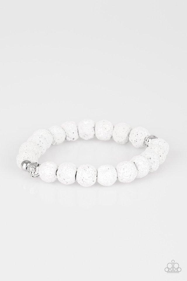 Pulsera Paparazzi ~ Steady Now - Blanco