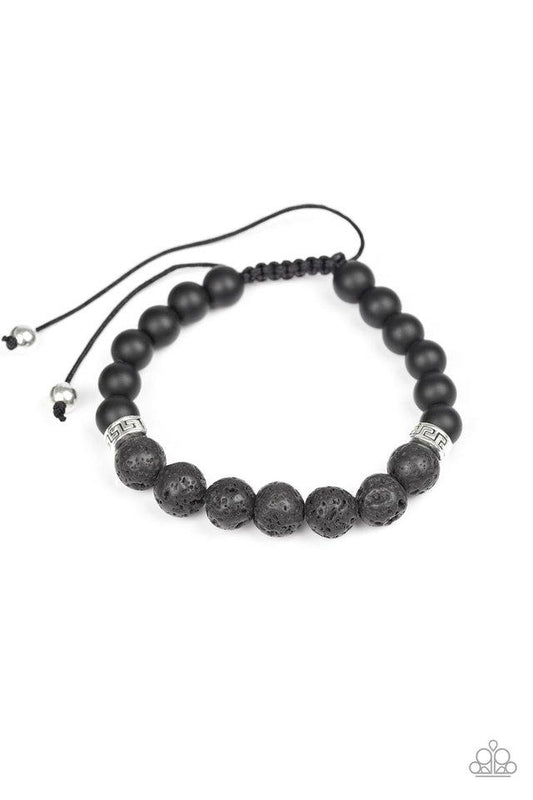 Pulsera Paparazzi ~ Mantén la calma - Negro