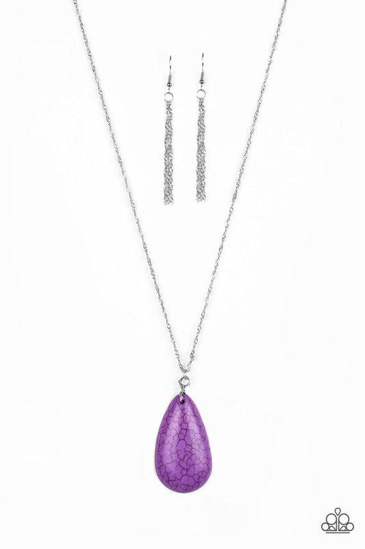 Paparazzi Necklace ~ Stone River - Purple