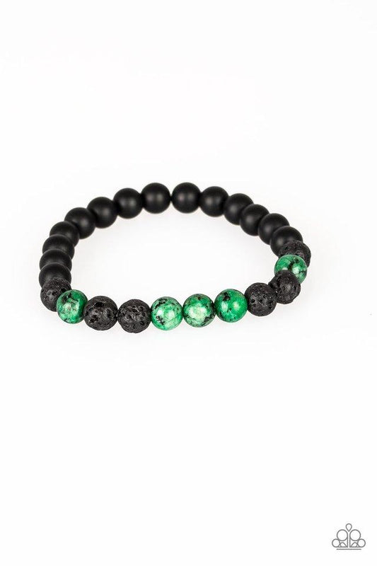 Pulsera Paparazzi ~ Tone Down - Verde