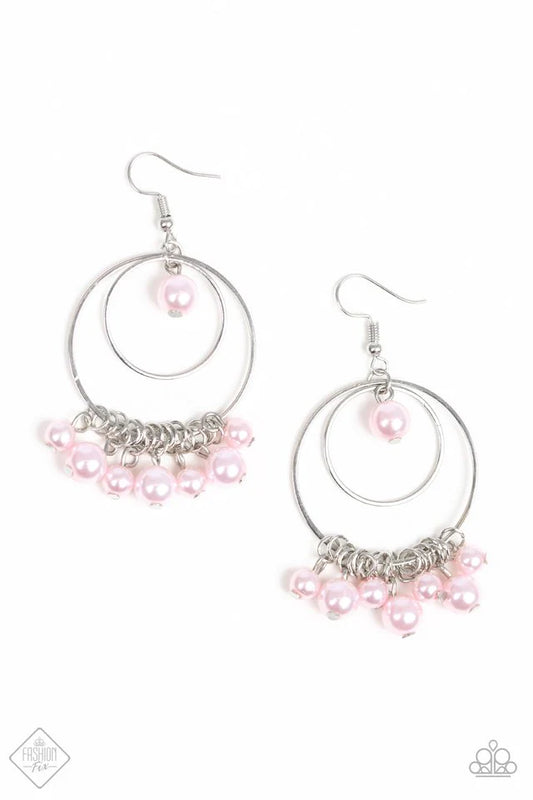 Paparazzi Earring ~ New York Attraction - Pink