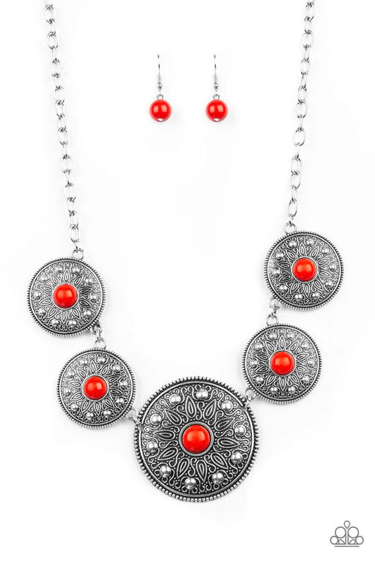 Paparazzi Necklace ~ Hey, SOL Sister - Red