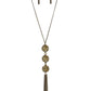 Triple Shimmer - Brass - Paparazzi Necklace Image