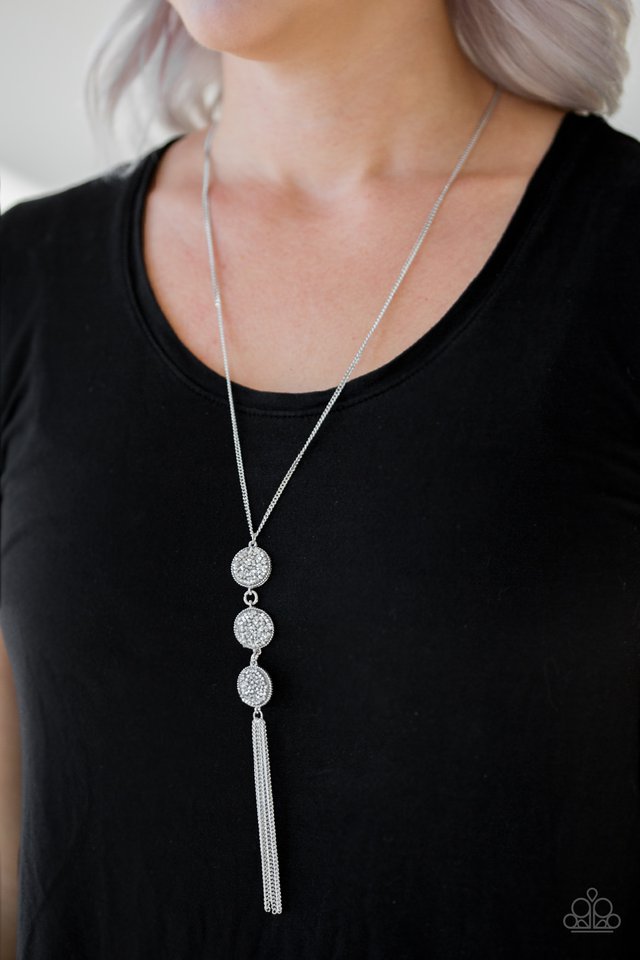 Triple Shimmer - White - Paparazzi Necklace Image