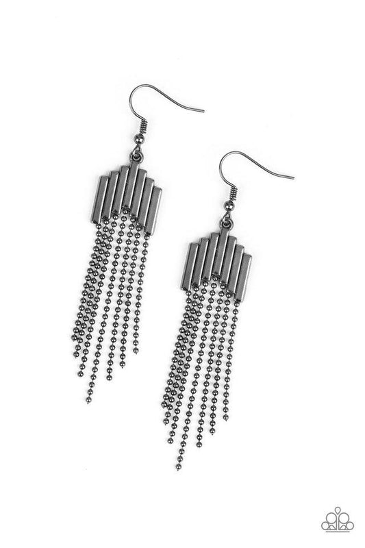 Paparazzi Earring ~ Radically Retro - Black