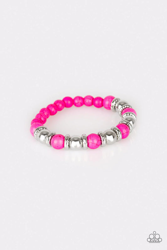 Pulsera Paparazzi ~ Across the Mesa - Rosa