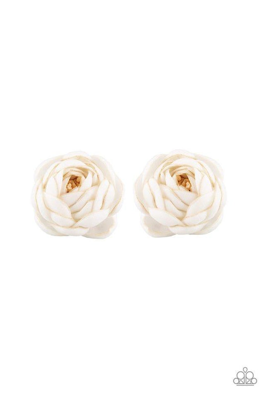 Paparazzi Hair Accessories ~ Dapper In Dahlias - White