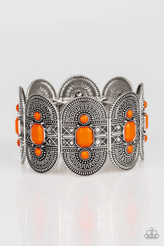 Paparazzi Bracelet ~ Turn Up The TROPICAL Heat - Orange