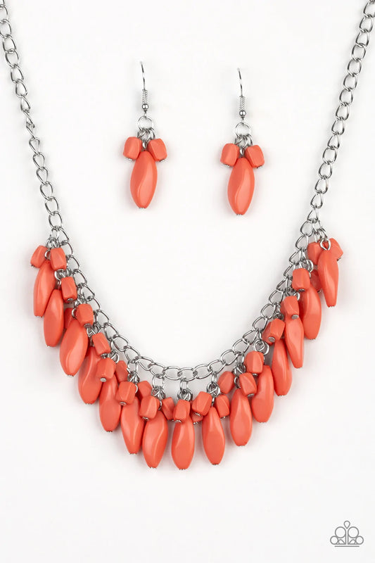 Paparazzi Necklace ~ Bead Binge - Orange