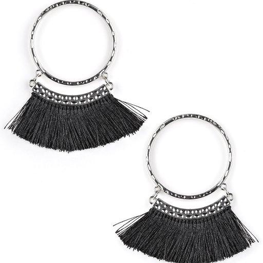 Paparazzi Earring ~ This Is Sparta! - Black