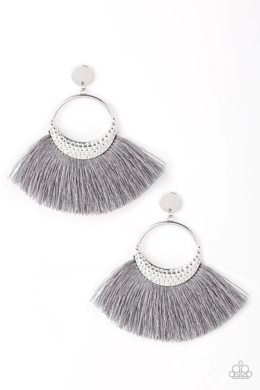 Paparazzi Earring ~ Spartan Spirit - Silver