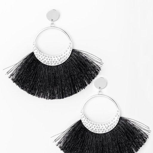 Paparazzi Earring ~ Spartan Spirit - Black