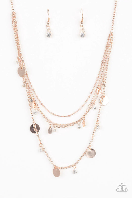 Paparazzi Necklace ~ Classic Class Act - Rose Gold