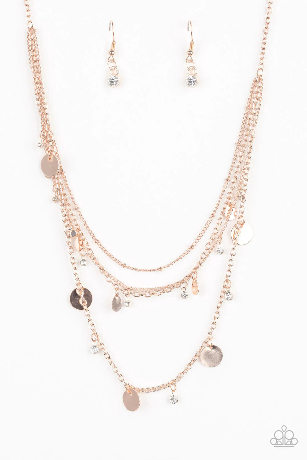 Paparazzi Necklace ~ Classic Class Act - Rose Gold