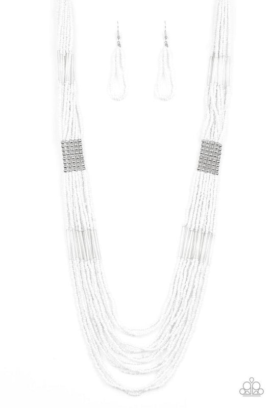 Collar Paparazzi ~ Let It BEAD - Blanco