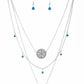 Lunar Lotus - Blue - Paparazzi Necklace Image