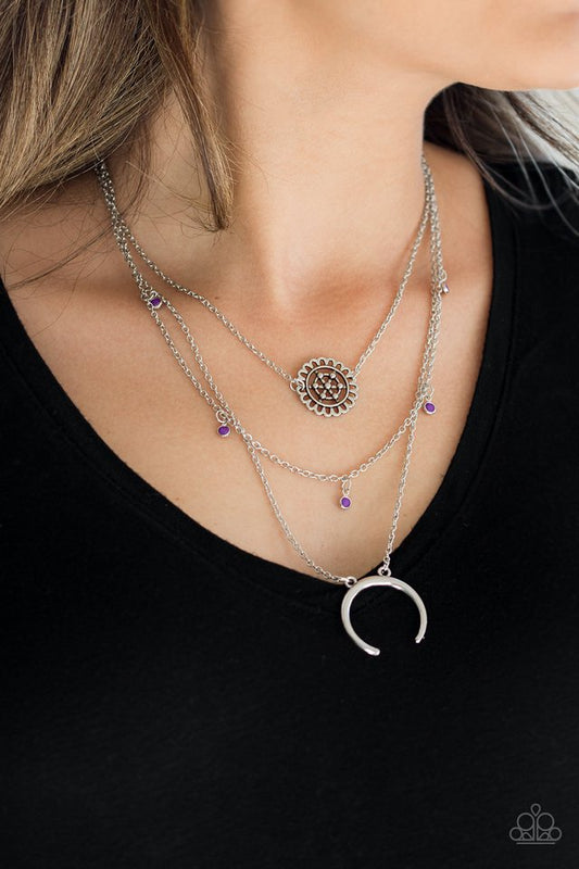 Lunar Lotus - Purple - Paparazzi Necklace Image