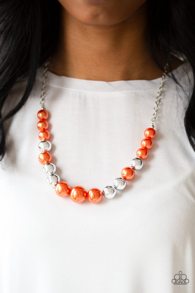 Take Note - Orange - Paparazzi Necklace Image
