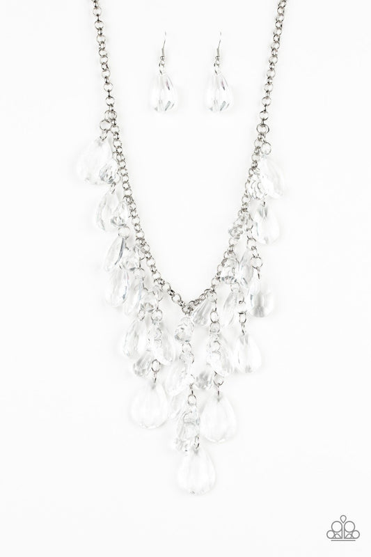 Paparazzi Necklace ~ Irresistible Iridescence - White