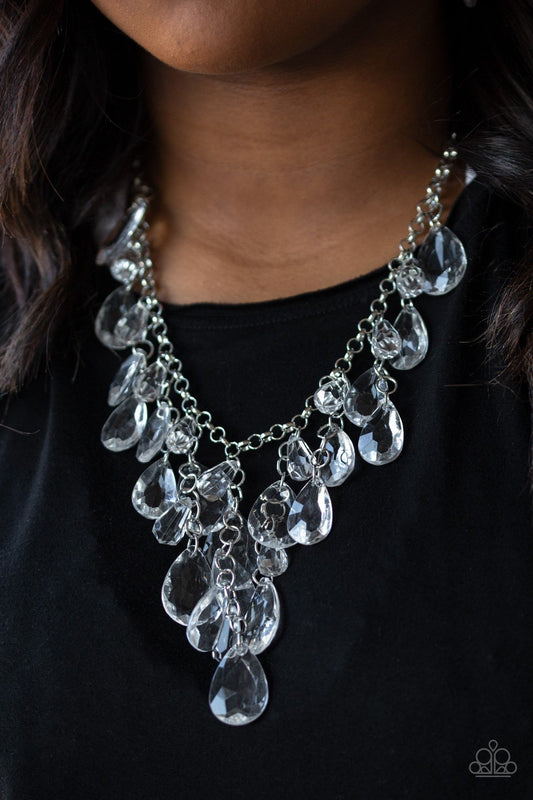 Paparazzi Necklace ~ Irresistible Iridescence - White