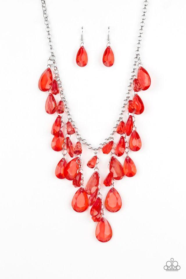 Paparazzi Necklace ~ Irresistible Iridescence - Red