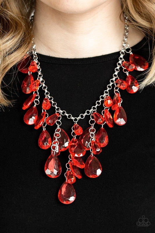 Paparazzi Necklace ~ Irresistible Iridescence - Red