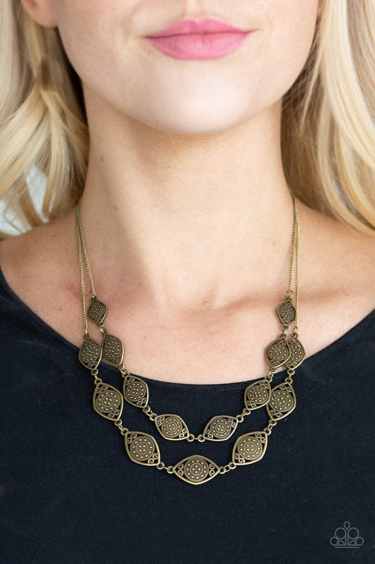 Make Yourself At HOMESTEAD - Brass - Paparazzi Necklace Image