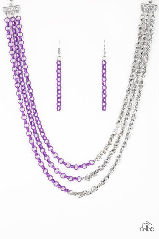 Paparazzi Necklace ~ Turn Up The Volume - Purple