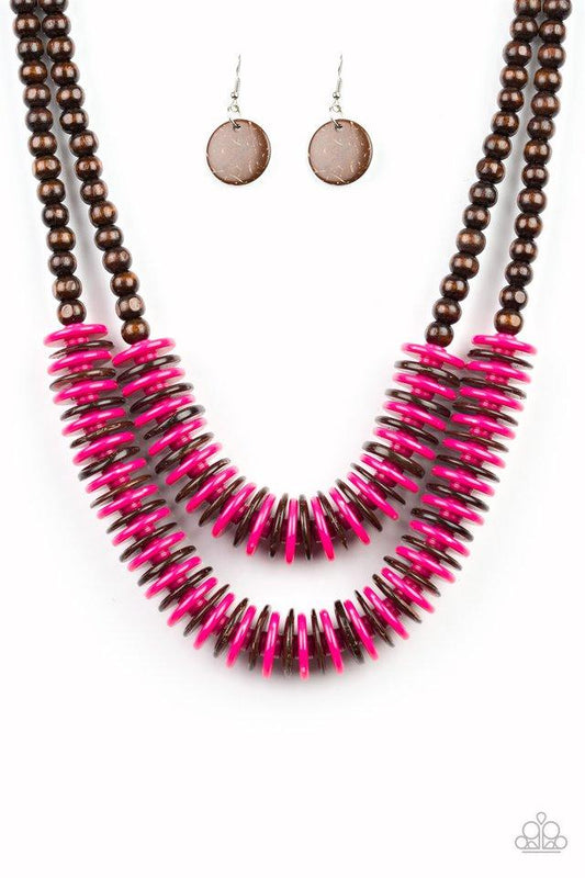 Paparazzi Necklace ~ Dominican Disco - Pink