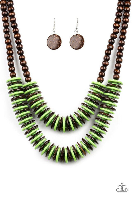 Collar Paparazzi ~ Discoteca Dominicana - Verde