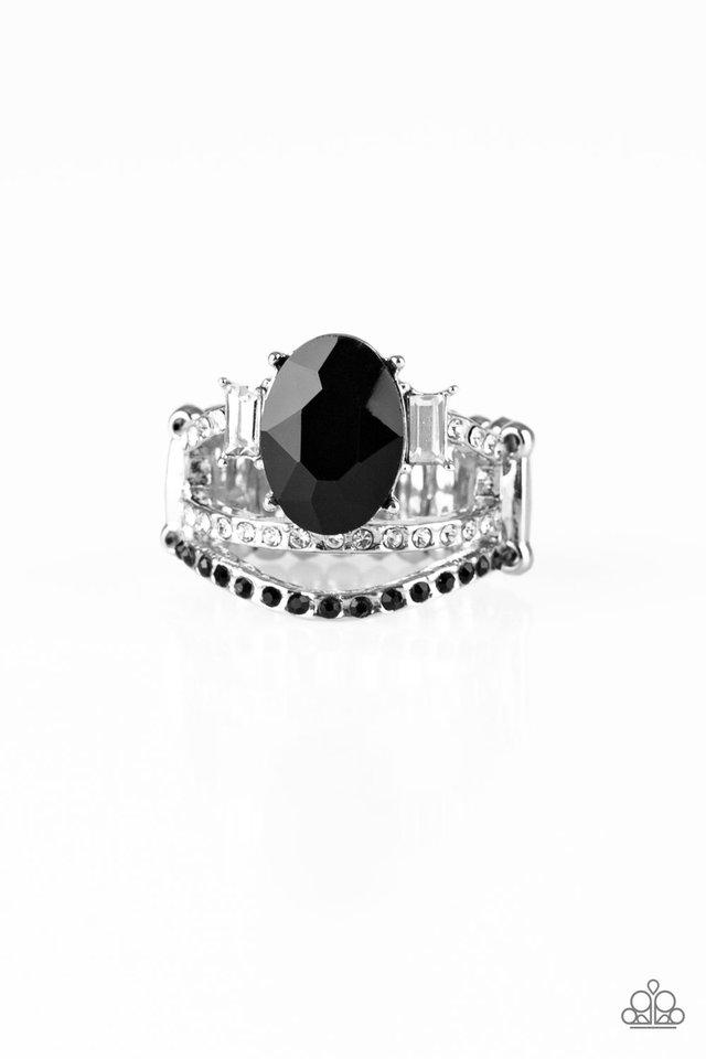 Anillo Paparazzi ~ Brillo espectacular - Negro