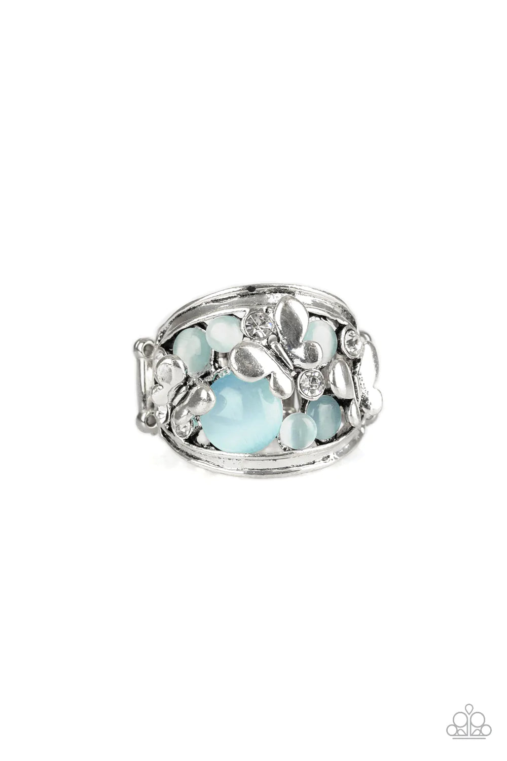 Anillo Paparazzi ~ FLUTTER Me Up - Azul