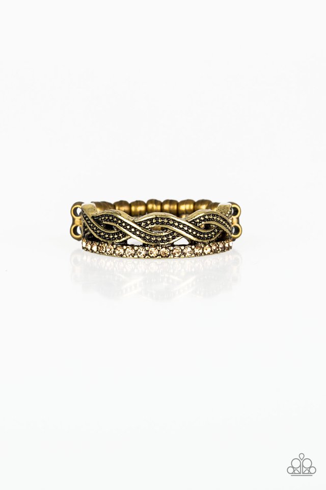 Unstoppable Shine - Brass - Paparazzi Ring Image