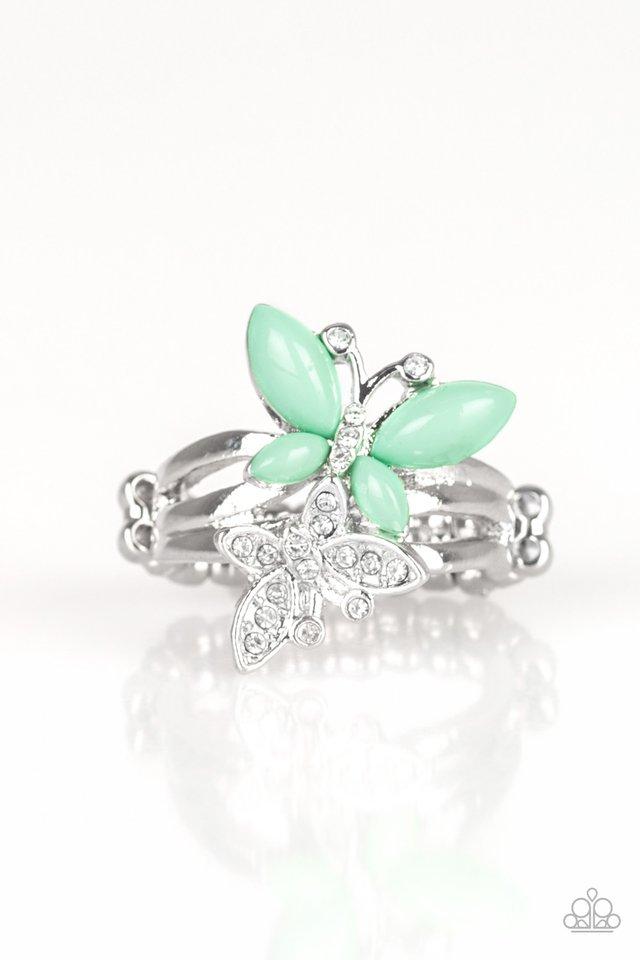 Anillo Paparazzi ~ Flutter Flirt - Verde