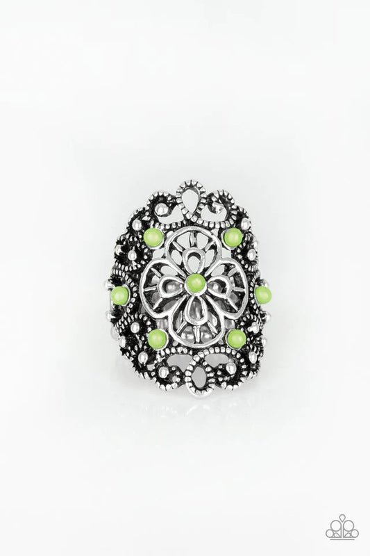 Paparazzi Ring ~ Floral Fancies - Green