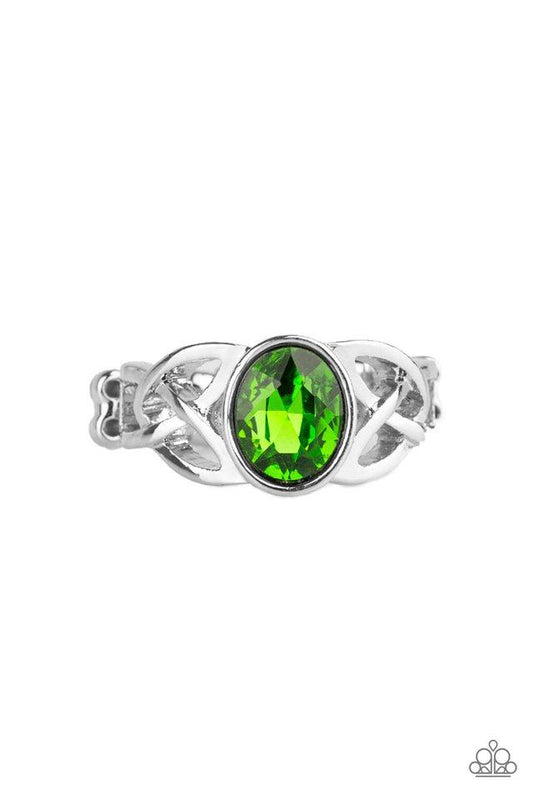 Anillo Paparazzi ~ Salpicaduras brillantes - Verde