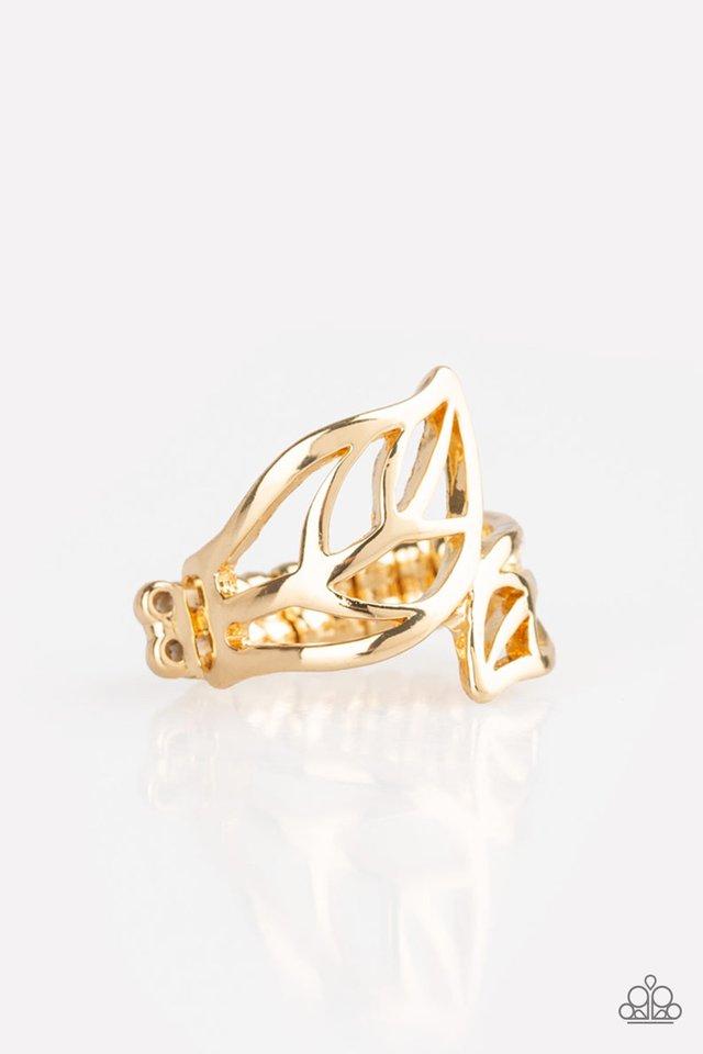 Anillo Paparazzi ~ LEAF It All Behind - Oro