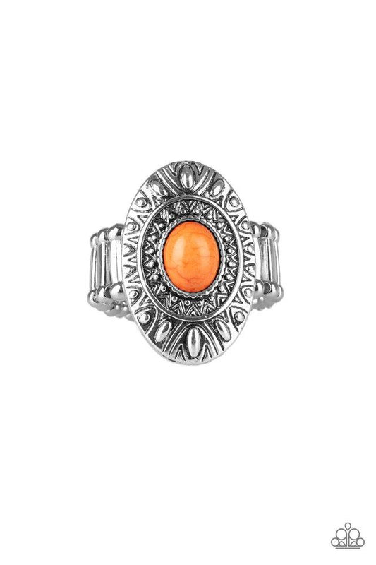 Anillo Paparazzi ~ Zorro de piedra - Naranja