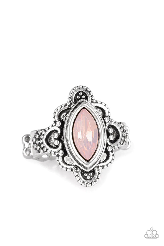 Paparazzi Ring ~ Glass Half-COLORFUL - Pink