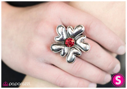 Paparazzi Ring ~ To Your Hearts Content - Red