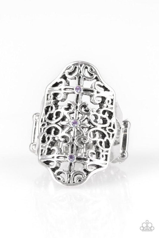 Paparazzi Ring ~ Botanical Beam - Purple