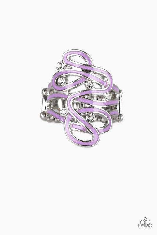 Paparazzi Ring ~ The Run-Around - Purple