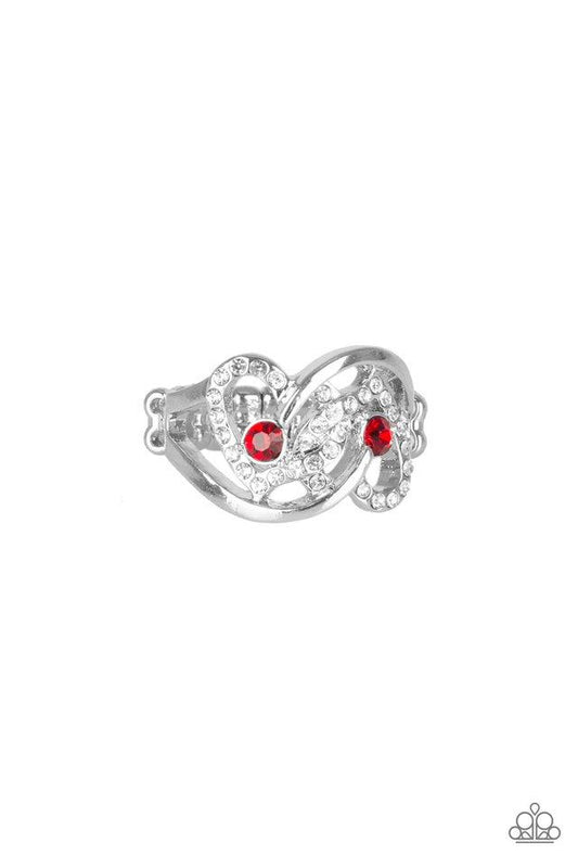 Paparazzi Ring ~ Have The World On A HEART-String - Red