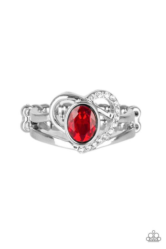 Paparazzi Ring ~ No HEART-Strings Attached - Red