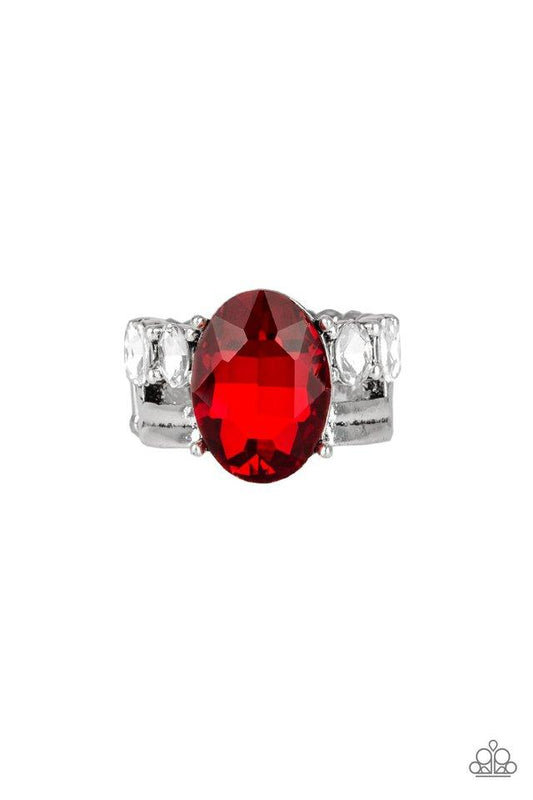 Anillo Paparazzi ~ Brilla como un diamante - Rojo