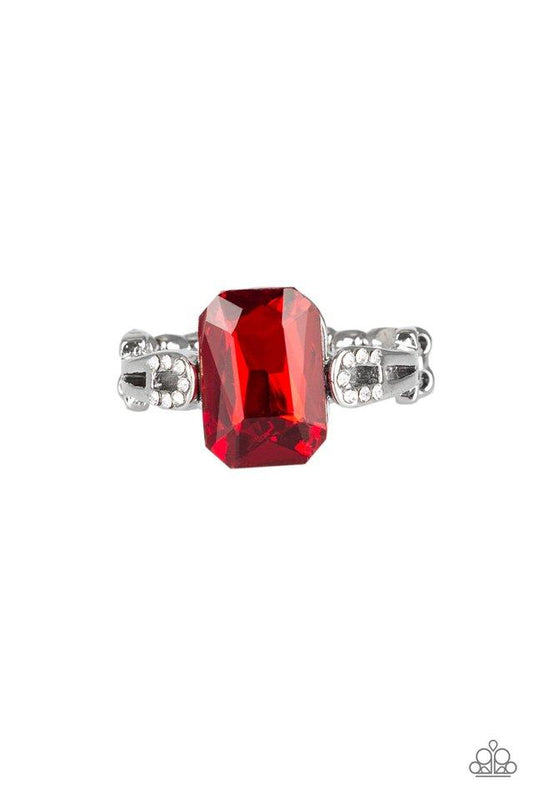 Anillo de paparazzi: deleita tus ojos - Rojo