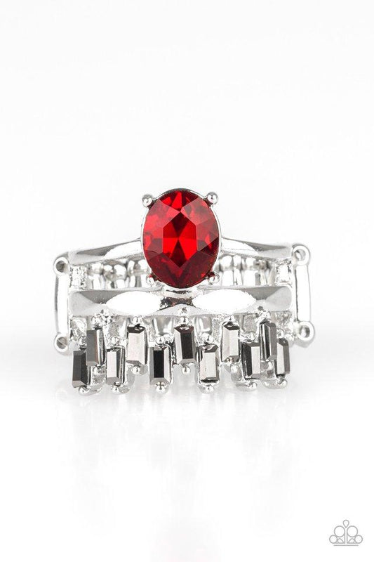 Anillo Paparazzi ~ Vencedor coronado - Rojo