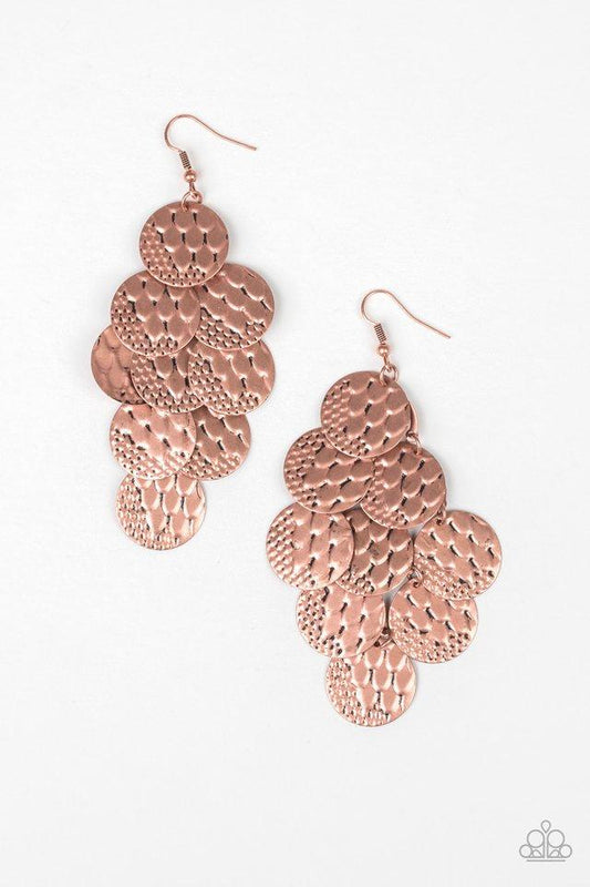 Paparazzi Earring ~ The Party Animal - Copper