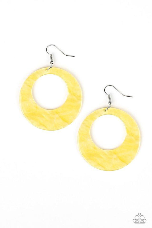 Paparazzi Earring ~ Tropical Trailblazer - Yellow